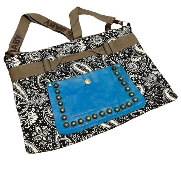 Focus Baby Vegan Leather & Canvas Hobo bag NWOT - Picture 1 of 8